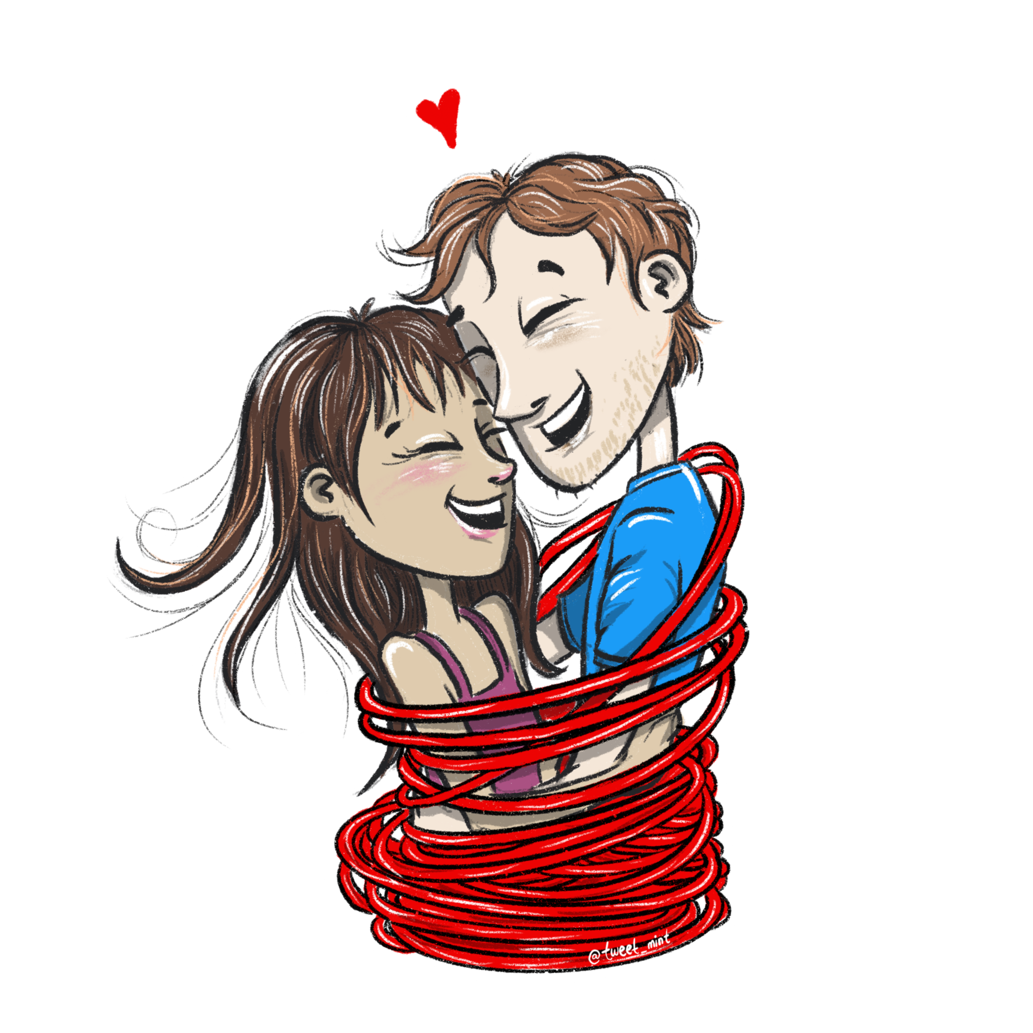 Verliebtes Paar - Kletter T-Shirt Verliebtes Paar - Kletter T-Shirt