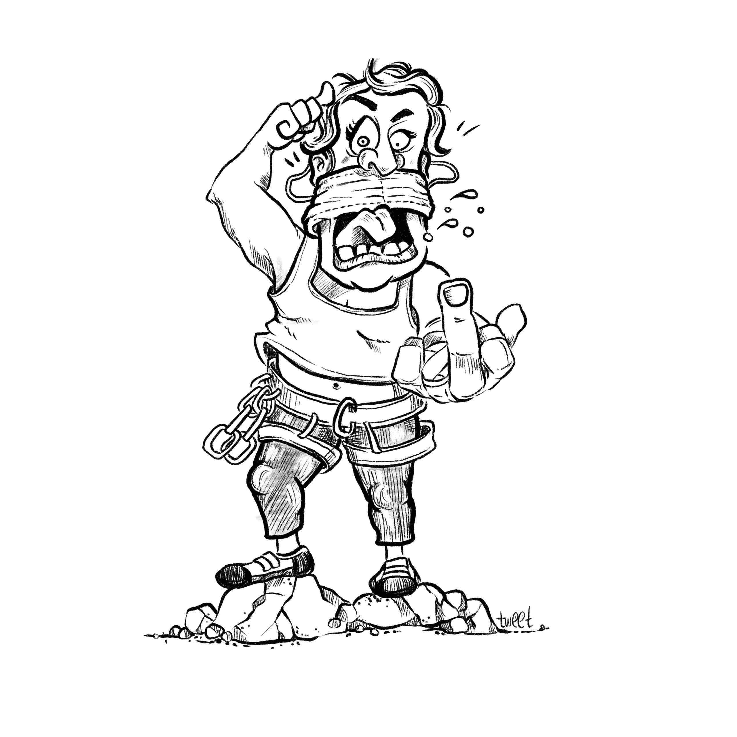 Kletterin - Dirty Finger - Kletter T-Shirt Kletterin - Dirty Finger