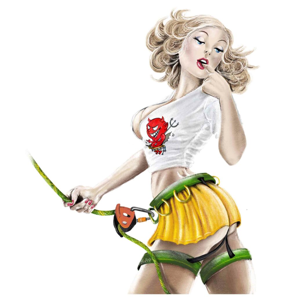 Kletter Pin-Up Girl