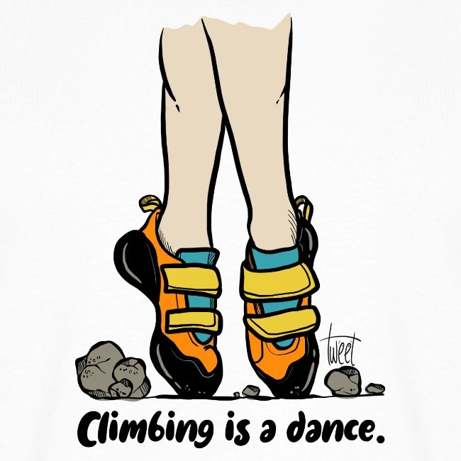 Klettern T-Shirt "Climbing is a Dance - in Farbe" Klettern T-Shirt, Klettern Motive, Bouldern, Wandern, Natur Liebhaber, Outdoor Sport