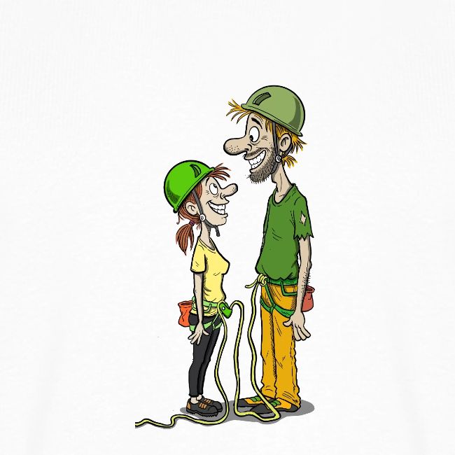 Klettern T-Shirt "Kletterpärchen" Klettern T-Shirt, Klettern Motive, Bouldern, Wandern, Natur Liebhaber, Outdoor Sport