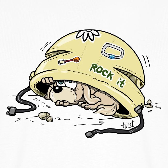 Klettern T-Shirt "Kletter Helm mit Hündchen" Klettern T-Shirt, Klettern Motive, Bouldern, Wandern, Natur Liebhaber, Outdoor Sport