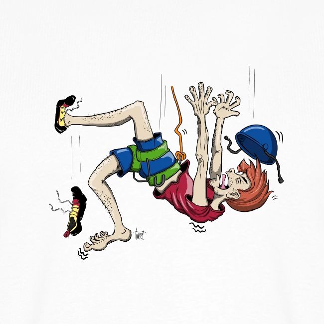 Klettern T-Shirt "Fallender Kletterer" Klettern T-Shirt, Klettern Motive, Bouldern, Wandern, Natur Liebhaber, Outdoor Sport