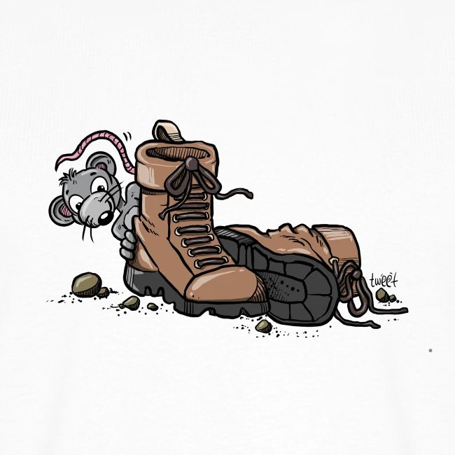 Klettern T-Shirt "Wanderschuh und Maus" Klettern T-Shirt, Klettern Motive, Bouldern, Wandern, Natur Liebhaber, Outdoor Sport